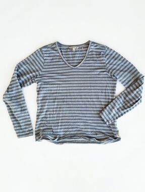 Toad&Co Eco‑Friendly Striped V‑Neck Long Sleeve Shirt Size L